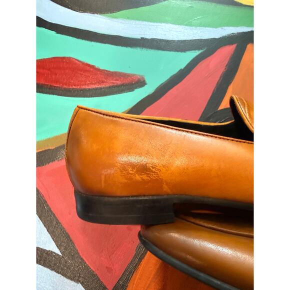 Gifennse Men’s Brown Leather Loafers – Size 8 - Picture 6 of 6